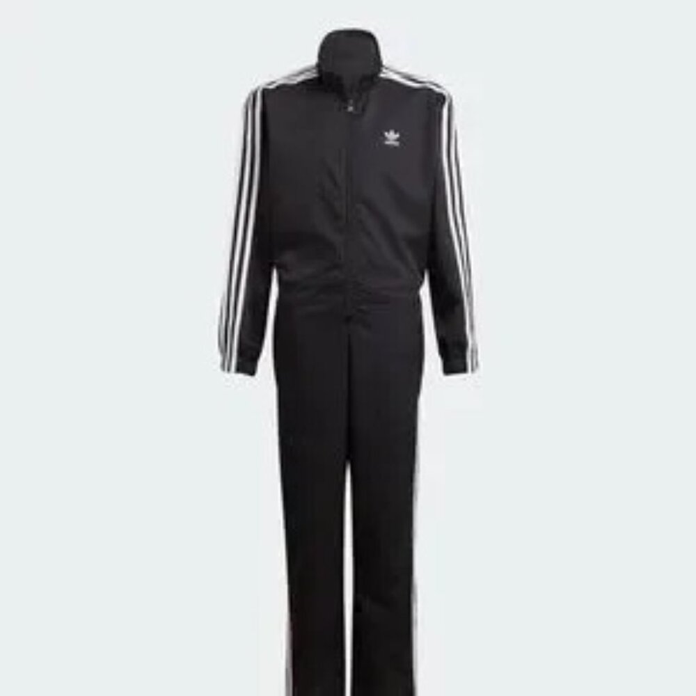 Adidas Originals Kids Black & White Tracksuit Jumpsuit | Youth M (10–12) | NWT